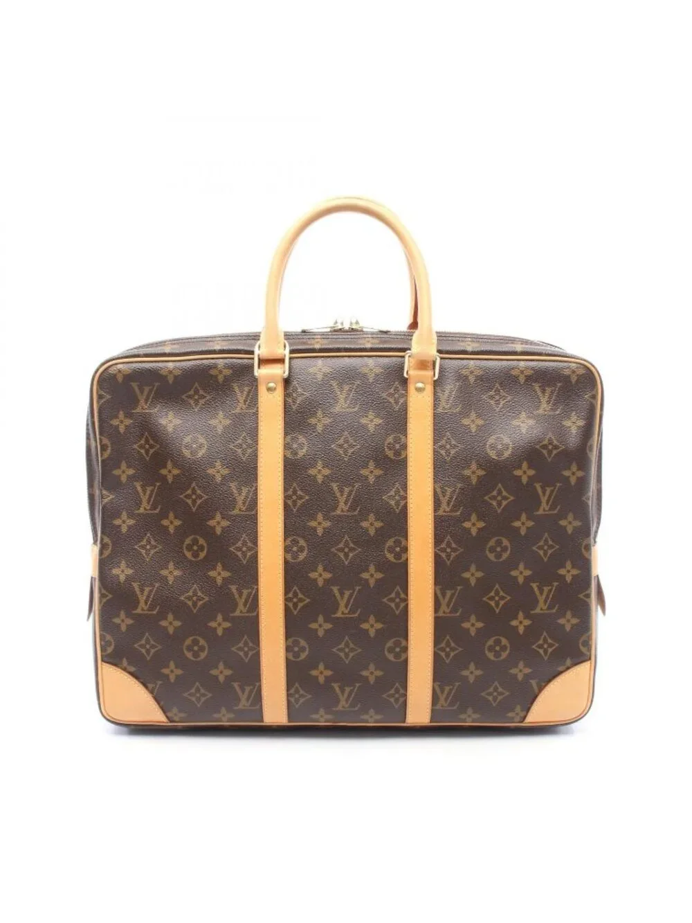 Louis Vuitton Briefcase Porte Documents Voyage Canvas Leather